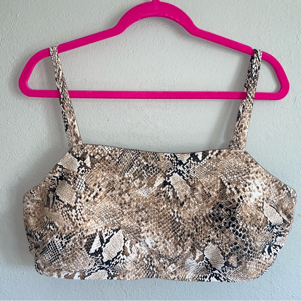 Women's Swim suit bikini  Top 2X Snake Print